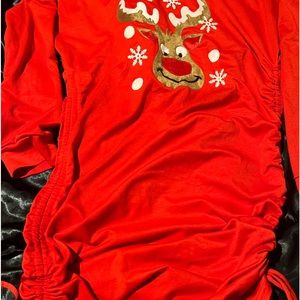 Woman’s Reindeer Sweatshirt Dress